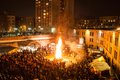 Osterfeuer in der Festung Mark